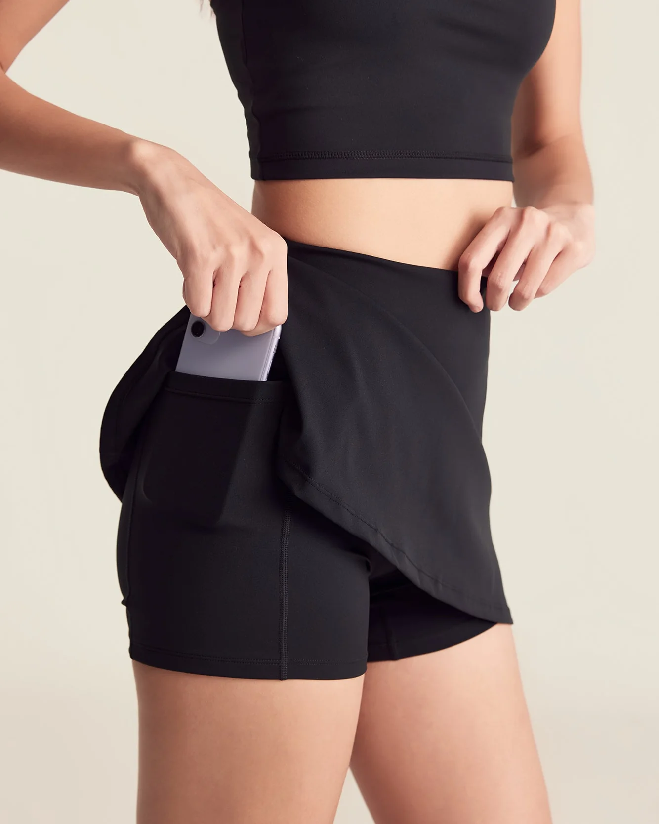 A-Line Skort in Black Sesame - Image 3