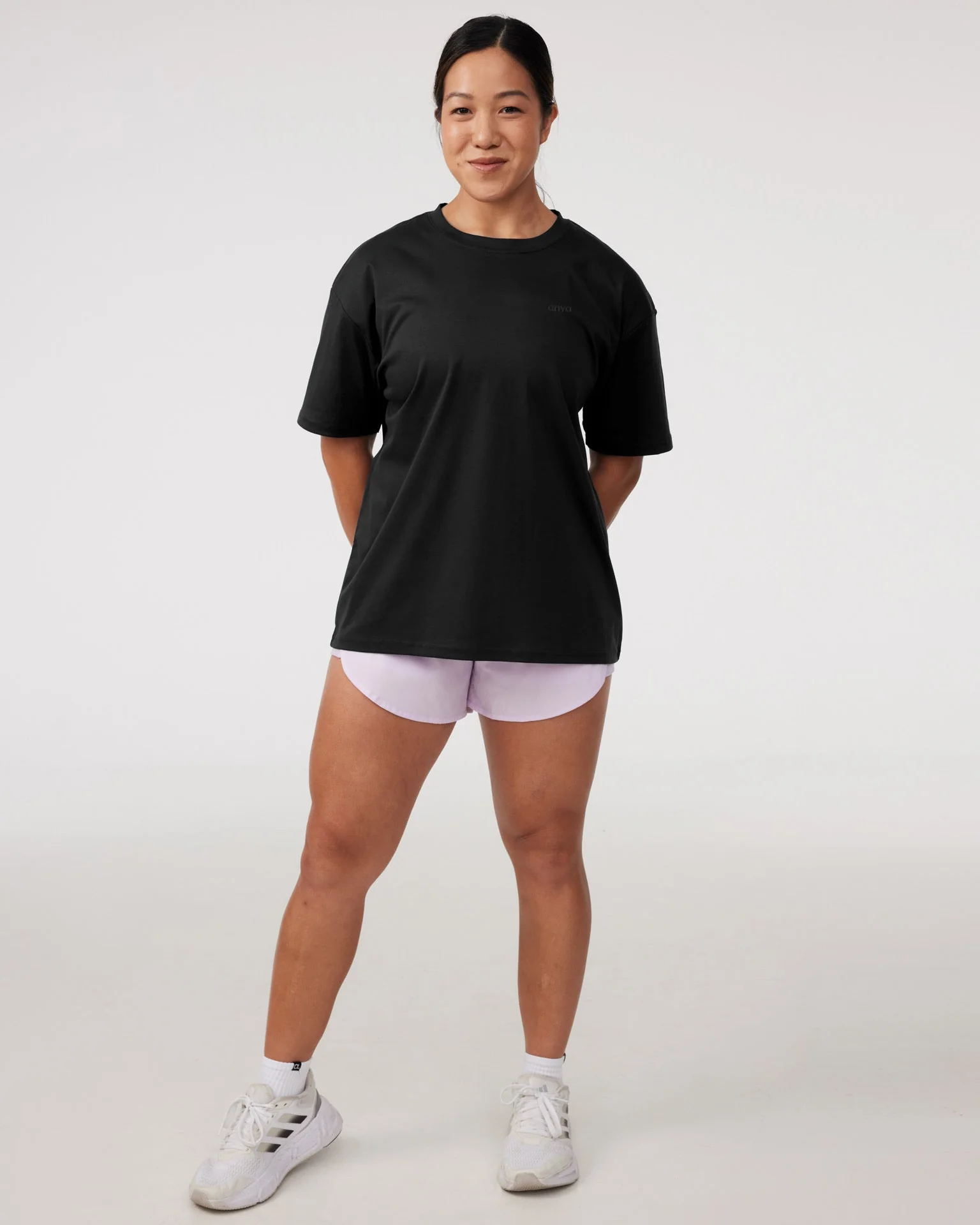 Graphic Oversized Tee in Black Sesame (One Good Move) - Image 3