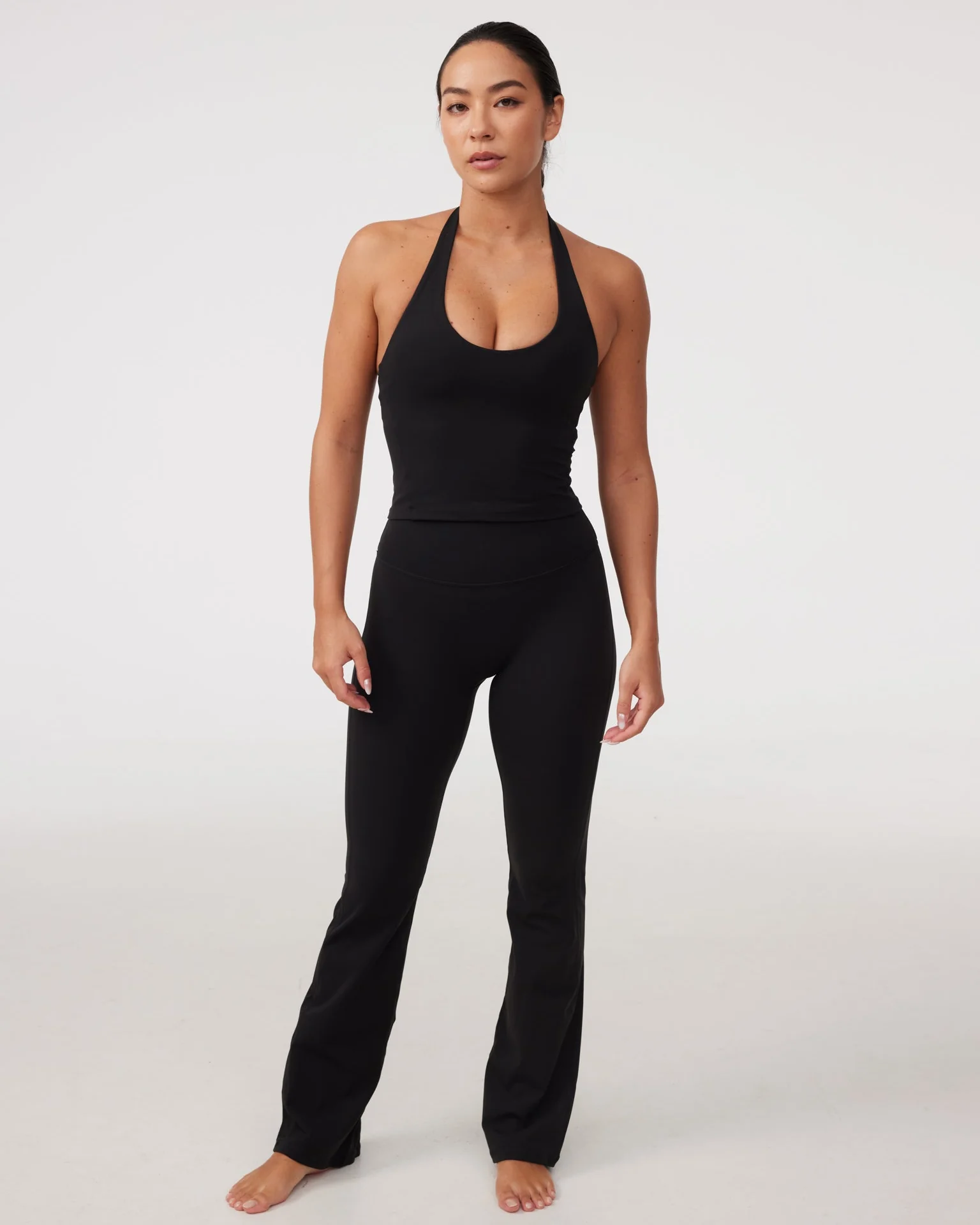 Halter Longline Bra in Black Sesame - Image 3