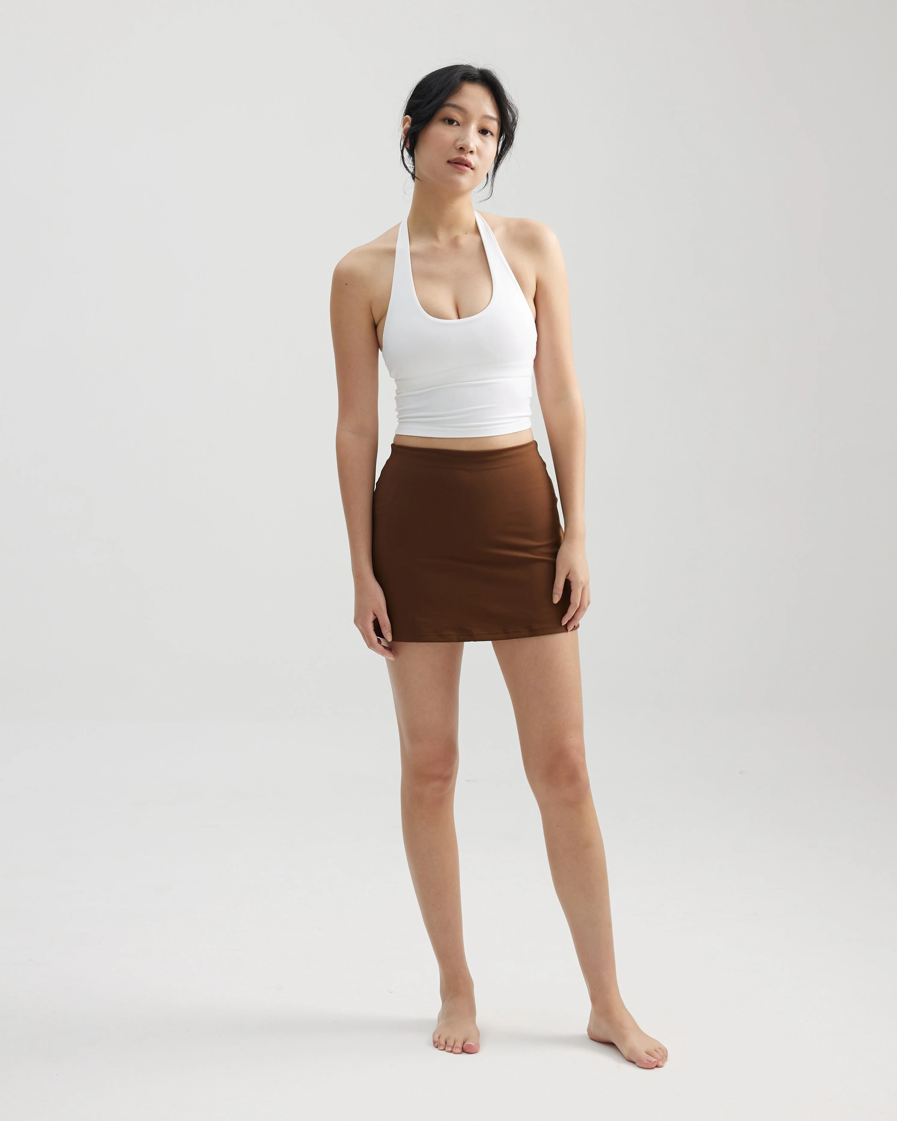 Halter Longline Bra in Yoghurt - Image 3