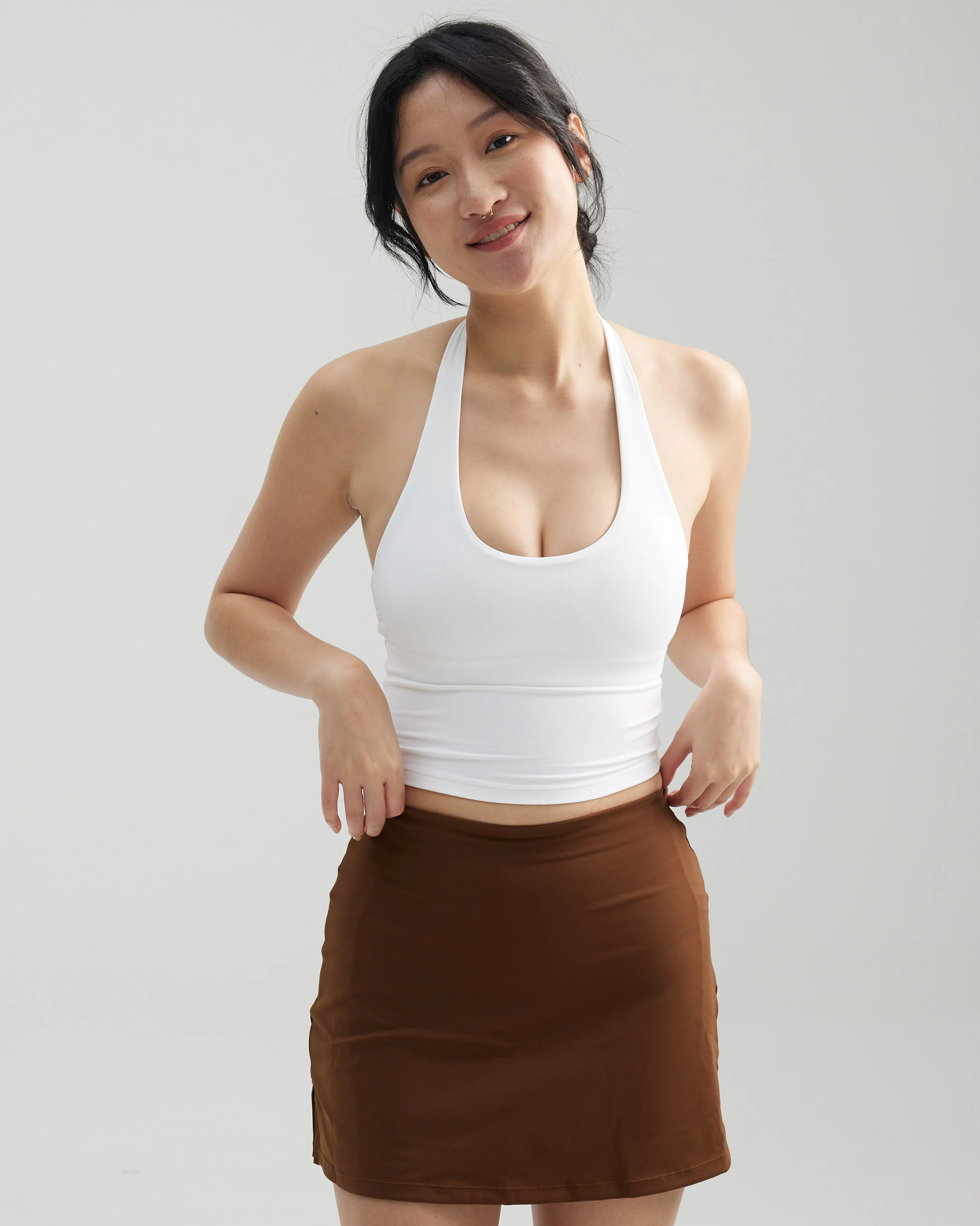 Halter Longline Bra in Yoghurt - Image 4