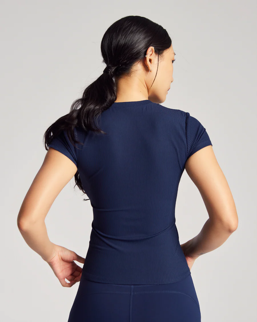 Like A Hug Tee (Rib) in Dive - Image 4