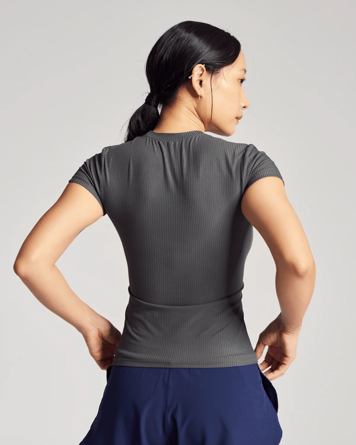 Like A Hug Tee (Rib) in Truffle - Image 3