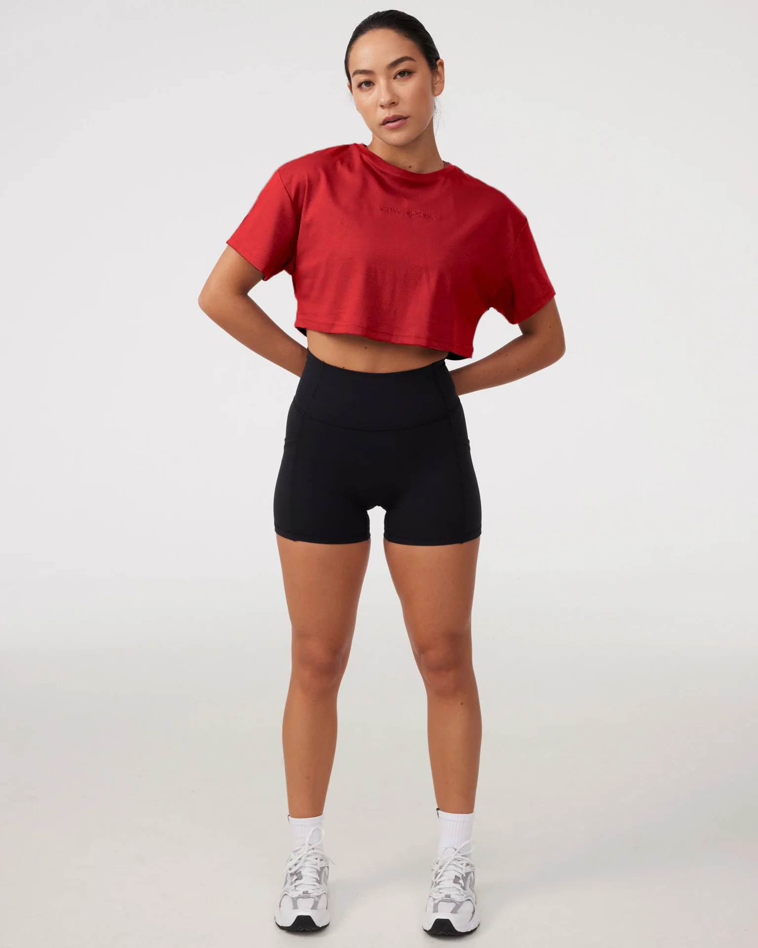 Oversized Crop Tee in Adrenaline - Image 3