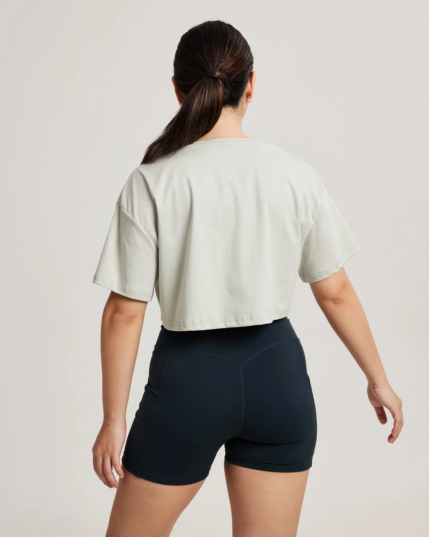 Oversized Crop Tee in Slate - Image 3