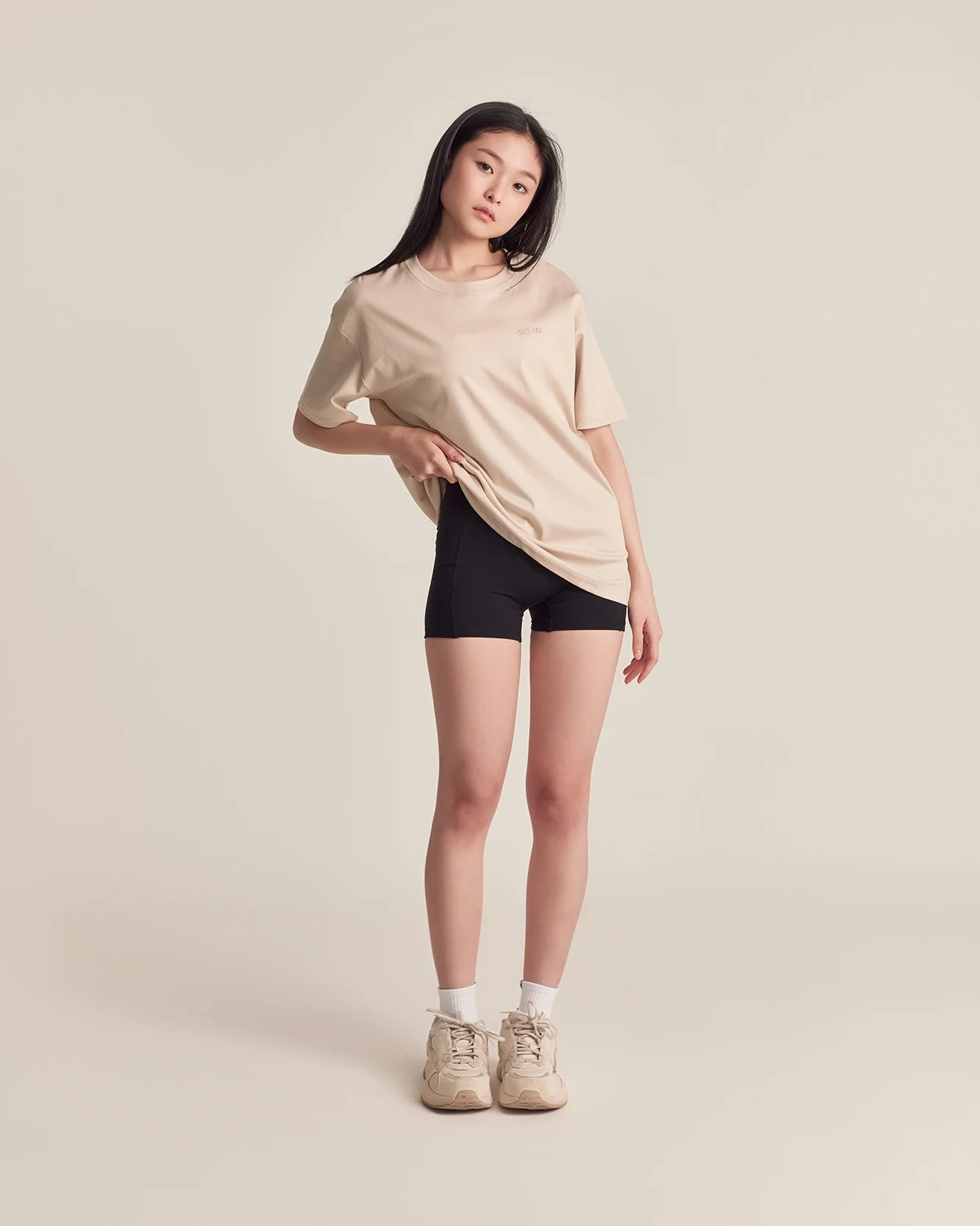 Oversized Tee in Oat - Image 3