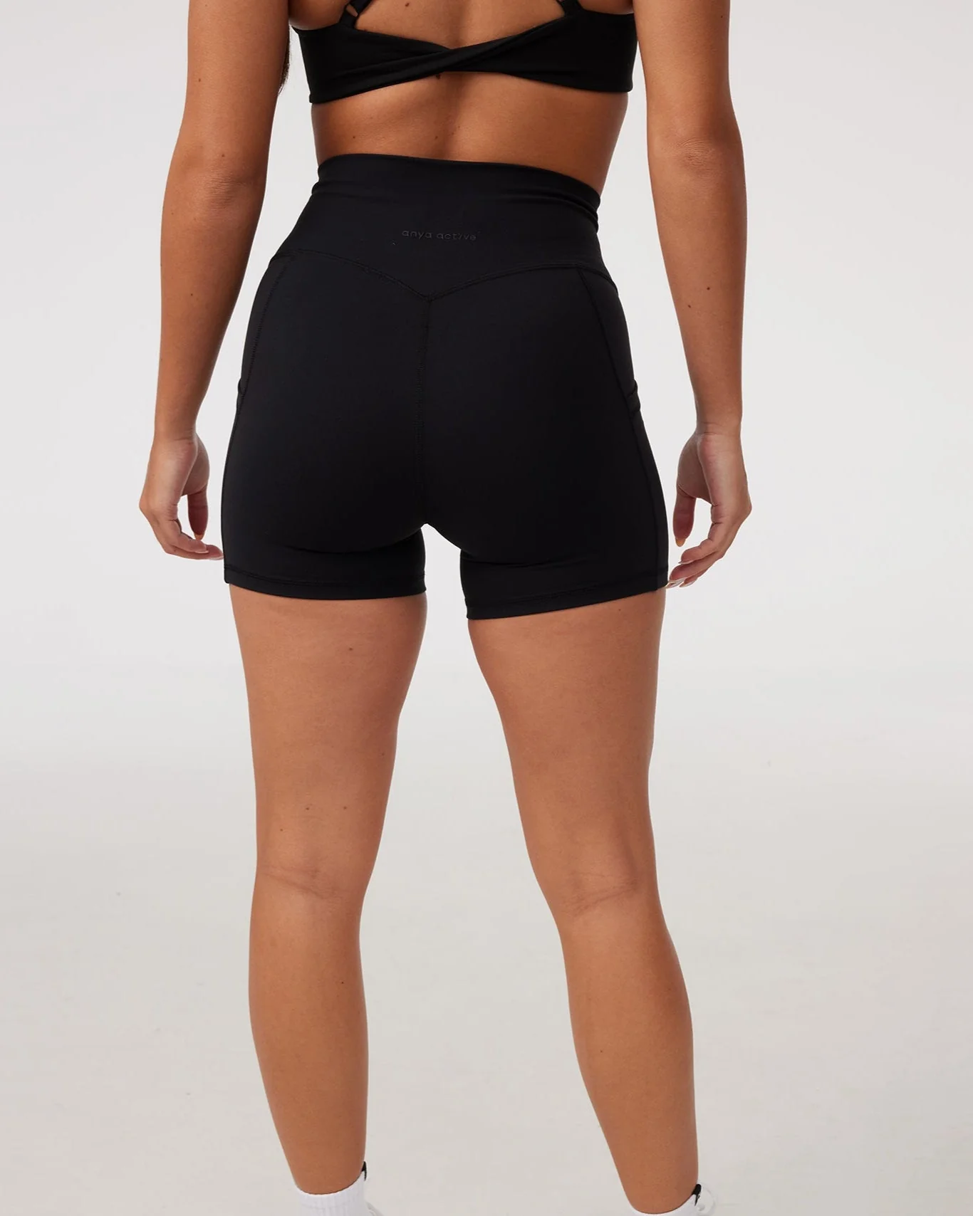 Pocket Shorts (Mini 4") in Black Sesame - Image 3