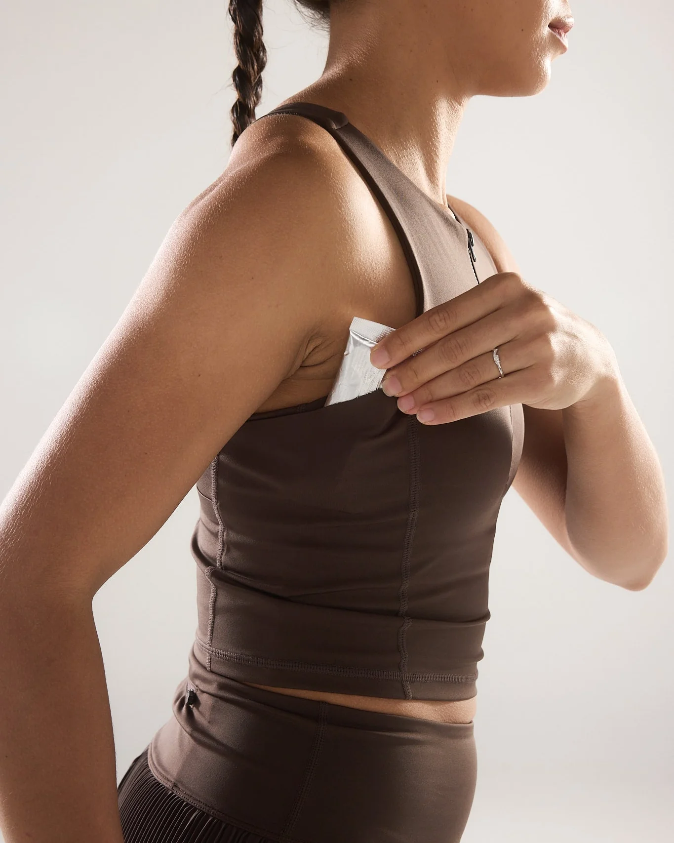 Race Day High Neck Crop in Espresso - Image 6