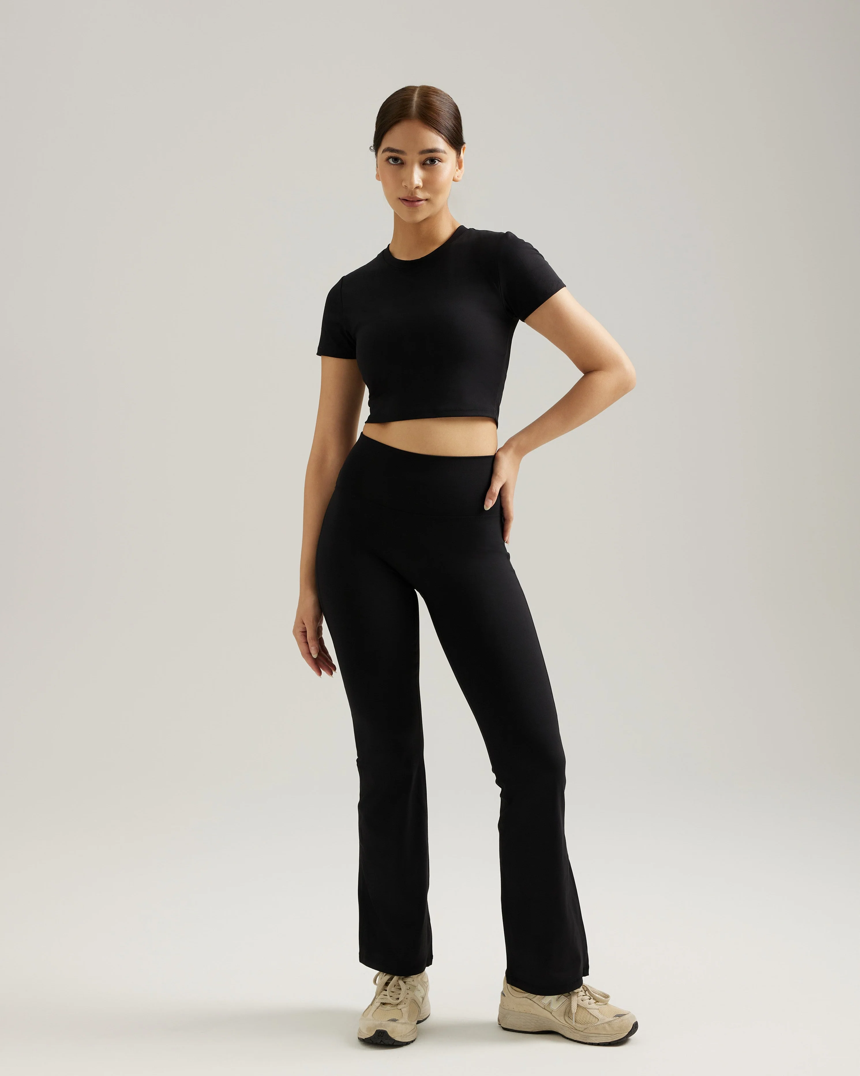 Short Sleeve Crop in Black Sesame - Image 3