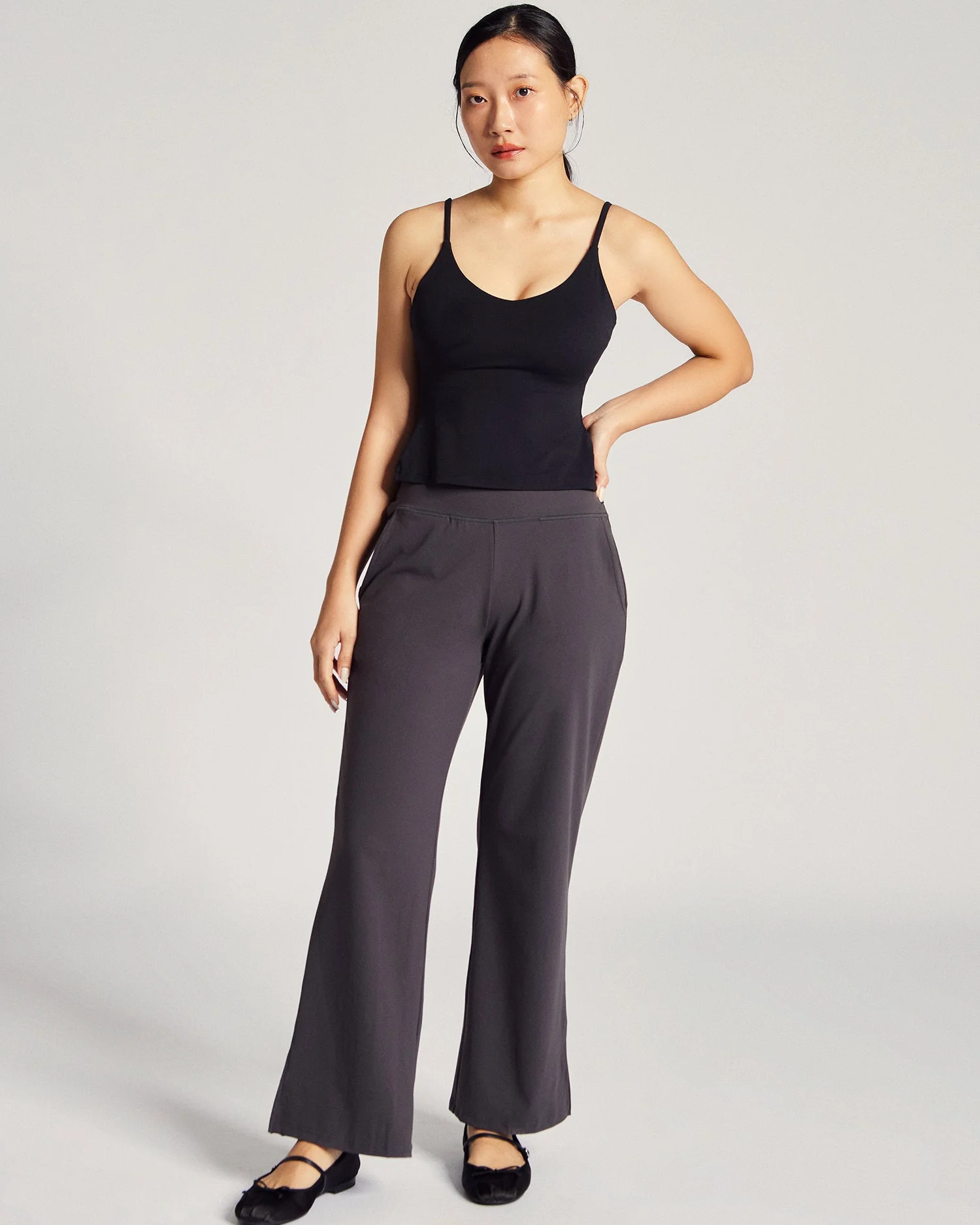 V Cami Bra in Black Sesame (Long) - Image 3